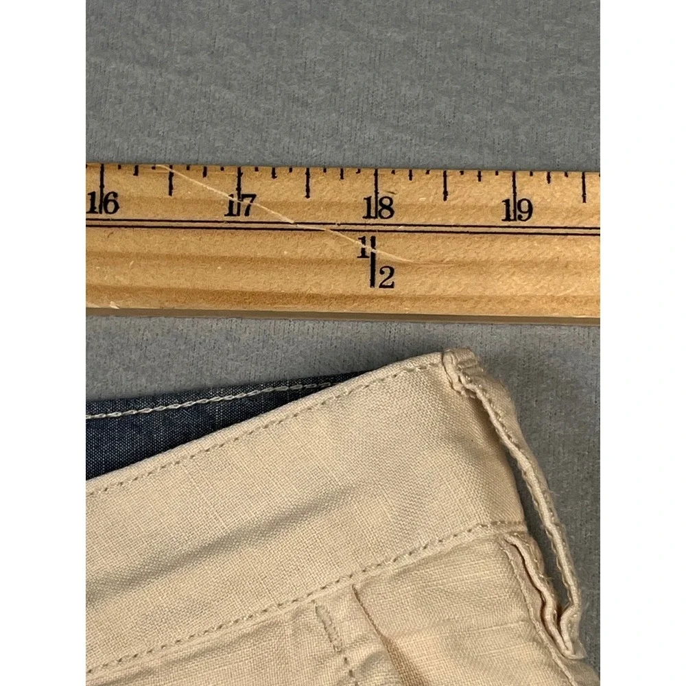 Faherty Brand Men's‎ Beige Linen Cotton Blend Chino Shorts Size 38